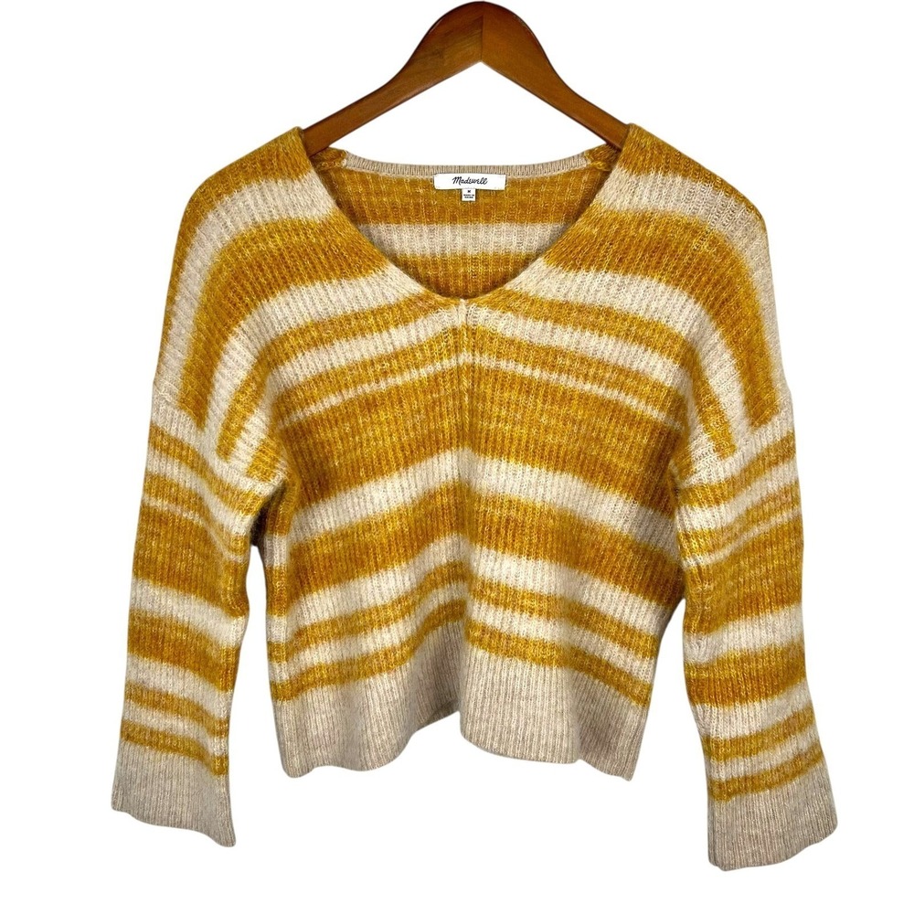 Madewell Autumn Sweater Medium Alpaca Yellow Chunky Granola Nature Whimsigoth